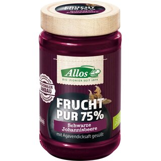 Allos Frucht Pur 75% Schwarze Johannisbeere bio 250 g