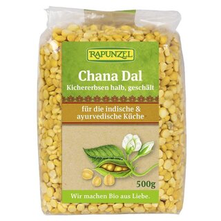 Rapunzel Chana Dal Chick Peas half peeled organic 500 g